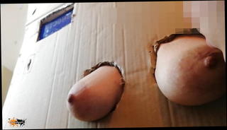 Watch the video about The boob box from the store. Nipple sucking