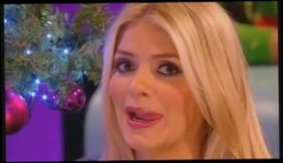 Video 56860301: holly willoughby, ball licking, balls straight, licking celebrity