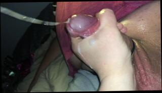 Watch the video about Hot Handjob with oil (cockring)