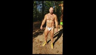 Video 367827901: gay muscle jock, jock daddy, bear jock, muscular jock, jock outdoors, daddy beach, gay poses
