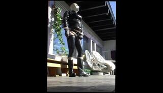 Video 369021301: latex bdsm, bdsm bareback, shemale outdoor bareback, latex masturbation, latex hd