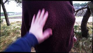 Watch the video about Get naked in winter for tit slapping