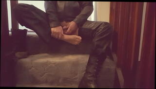 Video 1168470925: foot fetish solo, boy foot fetish, foot fetish masturbation, foot fetish cock, foot fetish boots, solo foot job, cockring masturbation, small cock solo, leather boots fetish, biker boy, riding bikers