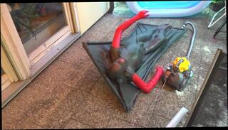 Video 1302656403: vacuum bondage, solo bondage, amateur webcam solo, male solo webcam, amateur solo play, vacuum bed, outside bondage, public bondage