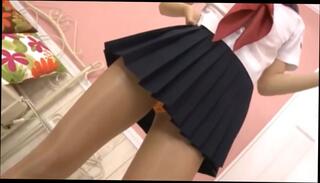 Video 322754804: schoolgirl pantyhose, schoolgirl stripping, skinny stockings, striptease heels
