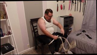 Video 1581895423: bondage amateur bdsm, self bondage gagged, solo gagging, amateur bdsm couple, amateur solo male, solo male talking, pants solo, 60fps amateur