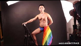 Video 1596666635: muscle worship nipple play, worship suck, worship blowjob, asian muscle worship, handsome model, worships big, sucking muscular