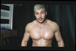 Video 218889001: rope bound, gay hunk masturbating, masturbating muscle hunk, muscular gay hunk