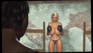 Video 1251727195: interracial catfight, women catfight, sexy catfight, interracial big