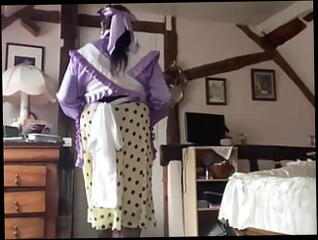 Video 1607663031: gay crossdresser, amateur crossdresser, crossdresser uniform, vintage