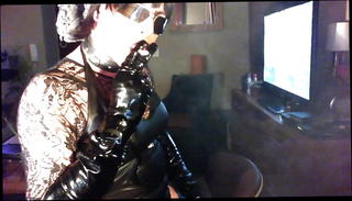 Video 1124350801: latex ladyboy, latex whore, latex shemale, latex masturbation, latex smoking, latex hd