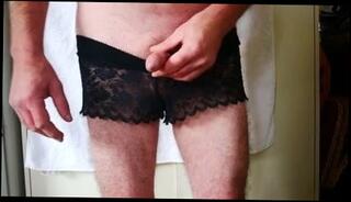 Video 66136801: white gay cums, gay man cum, cum white panties