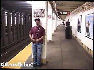 Watch the video about Daring ebony dude takes on a 9 inch BBC on bed