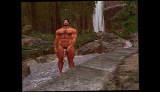 Video 1601236615: bear pissing, muscle piss, pissing outdoors, pissing huge, hunk cam, handsome muscle hunk