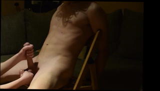 Video 1219115601: girl jerks guy, girl friend jerks, girls three guys, jerking time, cum time, straight guys