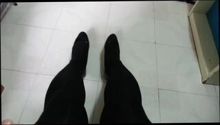 Video 222144901: pantyhose pumping, crossdresser pantyhose black, gay pantyhose, black pantyhose teaser, man pumps