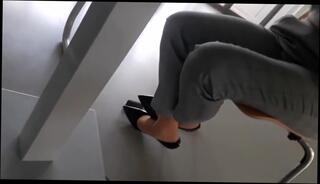 Video 814633104: amateur foot fetish, foot fetish high heels, latex foot, black nylon high heels, black nylon socks, tan nylons, candid nylon