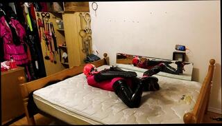 Video 1580200604: latex bdsm fetish, fetish teen bdsm, catsuit bondage, catsuit dildo, latex solo, solo shemale toying, shemale lingerie solo, teen hd bdsm, latex spandex, belt bondage