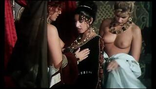 Watch the video about Three busty ladies ask their king to screw their cunts