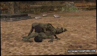 Watch the video about Two 3D Zombie Lesbian Babes Fooling Around