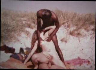 Video 708255204: vintage retro, vintage swingers, hairy retro, retro interracial, retro beach, beach boys, climax