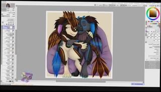 Watch the video about Gojira and Bat Cuddling - Speedpaint (commission)