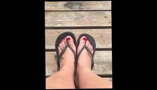 Video 1283796103: worship feet foot toes, feet foot fetish toes, barefoot foot fetish, amateur foot worship, red toes worship, barefoot outside, perfect toes