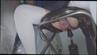 Video 1618227845: sissy machine, crossdresser machine, crossdresser school uniform