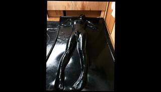 Video 1587017963: latex vacuum bed, latex solo, latex amateur, amateur solo male