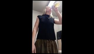 Video 1665393783: pissing fetish drinks, pissing watersports, solo watersports, solo amateur trans, pissing bathroom