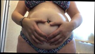 Video 1164817103: inflation fetish, oil fetish, oil solo, oiled amateur, amateur solo female, huge belly inflation, oil belly rub, big belly inflation, bikini belly, amateur stuffed