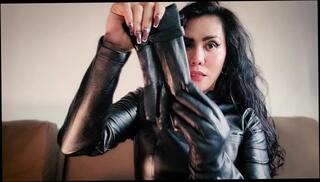 Video 1583629263: femdom fetish mistress, mistress solo, solo amateur toys, solo female toys, leather mistress, mistress dressed, mistress sounding