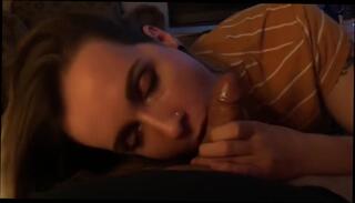 Watch the video about STONER WIFE sucks and swallows before husband&rsquo;s Uber shift