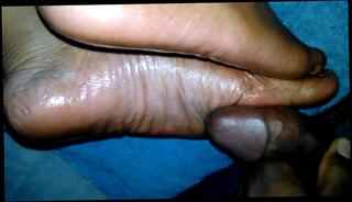 Watch the video about Cum on ebony soles aug2015
