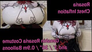 Video 1579079983: inflation expansion, breast inflation, breasts solo, amateur solo male, fat inflation, clothed amateur