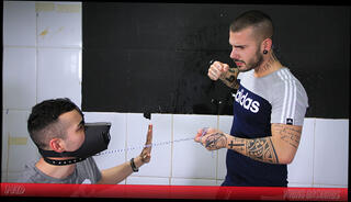 Video 1593529434: gay twink fetish, piss cage, twink gay sex, pissing sucking, dominate dude, muscle domination, face pissing, pissing first, pissing hard, dominated young man, leash, domination rough