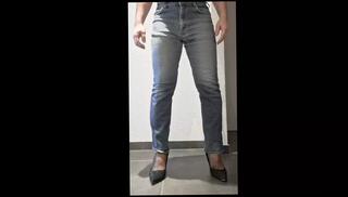 Video 1608429141: pissing sissy, nylon feet heels, solo piss, solo gay amateur, high heels pissing, european piss, pissing hd