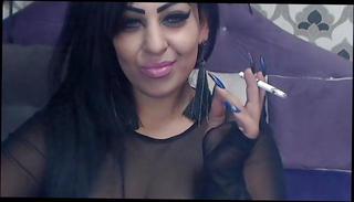 Video 1404713001: long nails mistress, smoking mistress, straight cam