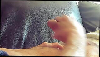 Video 1608581195: man cum shot, couch jerking, old man cum