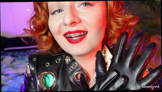 Watch the video about Sexy short leather gloves - hot MILF teasing ASMR video with close up - glove fetish