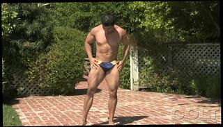 Video 21281775: gay solo, pool jerking
