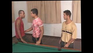 Video 101007145: hot gay threesome, pool threesome, licking pussy gay, table gay