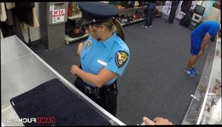Watch the video about Security Officer pawns her stuff and fucked with pawnkeeper