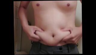 Video 1413767203: amateur solo male, chubby belly play, japanese chubby