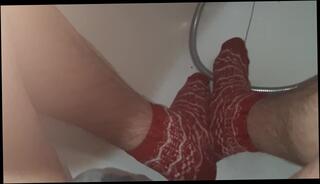 Video 1061797403: pissing peeing wetting, solo male pee, amateur pee, pee socks