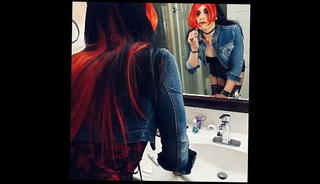 Video 1039696101: latex solo, shemale lingerie solo, latex girl, stockings latex lingerie