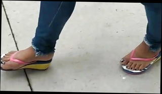 Video 1509229701: toes flip flops, black flip flops, toe high heels, mature toes, toe brunette, toes hd, straight black