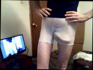 Video 215030001: pantyhose thong, wearing pantyhose, shorts pantyhose, pantyhose tights, white pantyhose, man gay