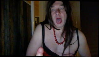 Video 1243412601: blows dildo, dildo swallowing, gay crossdresser, man crossdresser, friend dildo, swallow sperm