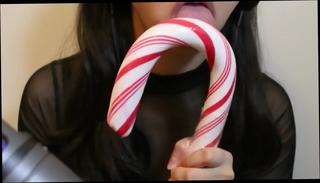 Watch the video about ASMR Asian Girl Sensually Licks HUGE Candy Cane